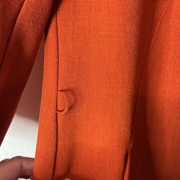 M.M Lafleur Etsuko Pencil Dress in Blood Orange Sz 8 No Belt - Picture 3 of 9